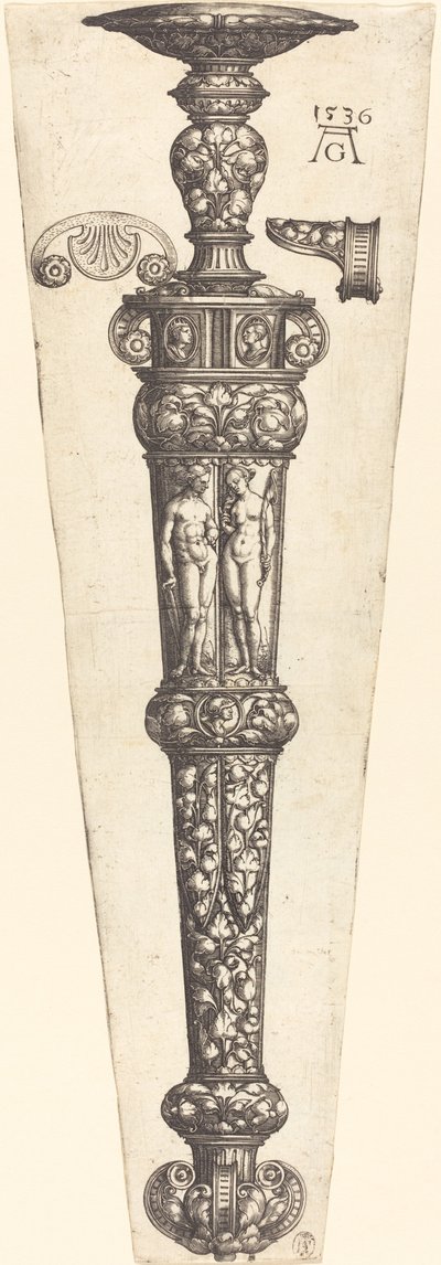 Suuri tikarituppi alastonparin kanssa, 1536. tekijältä Heinrich Aldegrever