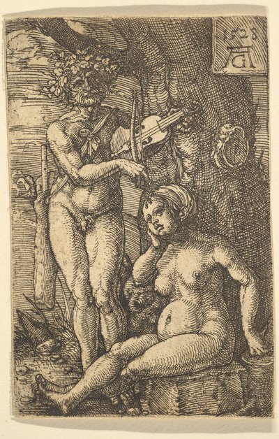 Orpheus ja Eurydike, 1528. tekijältä Heinrich Aldegrever