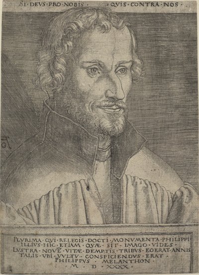 Muotokuva Philipp Melanchthonista tekijältä Heinrich Aldegrever
