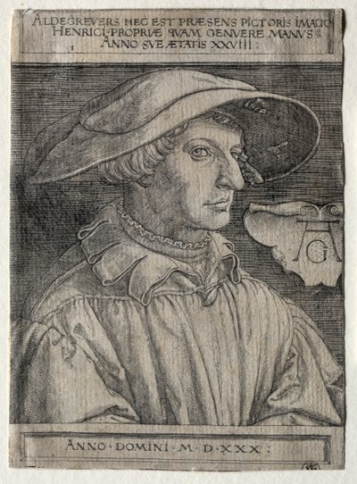 Omakuva, 1530. tekijältä Heinrich Aldegrever