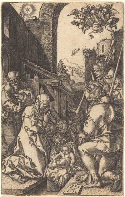Syntymä, 1553. tekijältä Heinrich Aldegrever