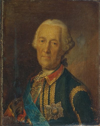 Kenttämarsalkka ja poliitikko kreivi Burkhard Christoph von Munnichin muotokuva 1683-1767, 1764 tekijältä Heinrich Buchholz