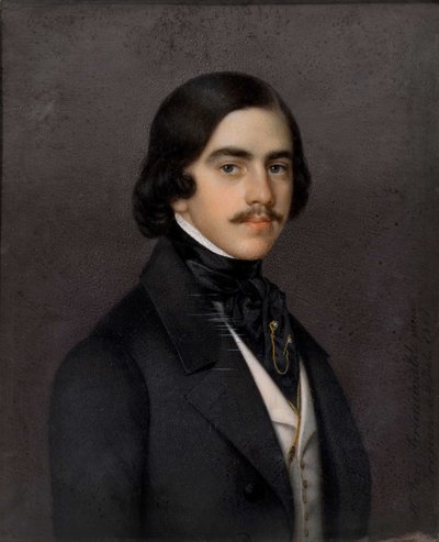 Mihail Aleksandrovitš Bakuninin muotokuva 1814-1876, 1841. tekijältä Heinrich Ferdinand Grünewald
