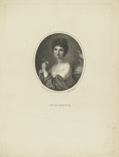 Näyttelijä Friederike Wilhelmine Hartwigin muotokuva 1777-1849, n. 1801 tekijältä Heinrich Friedrich Thomas Schmidt