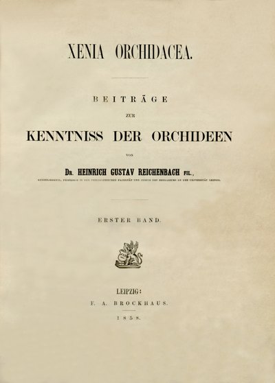 Nimilehti tekijältä Heinrich Gustav Reichenbach