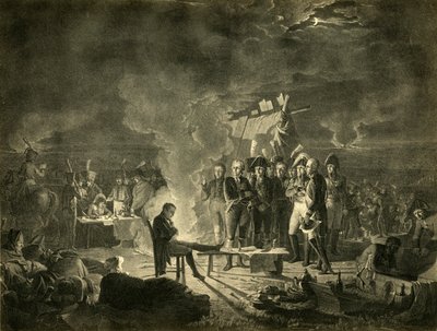 Napoleonin bivouac Wagramin taistelukentällä yöllä 5.–6.7.1809, 1921. tekijältä Heinrich Guttenberg