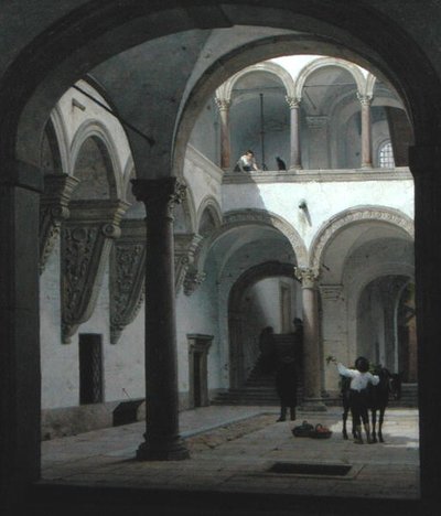 Palazzo Favan sisäpiha, Bologna tekijältä Heinrich Hansen