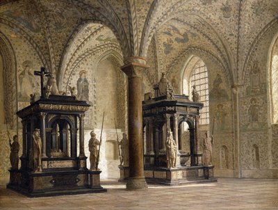 Roskilden katedraali, Tanska, 1874 tekijältä Heinrich Hansen