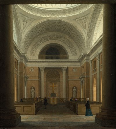 Christiansborgin Slotskirken, Kööpenhamina, noin 1850-luku. tekijältä Heinrich Hansen