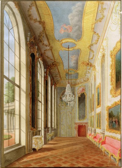 Pieni galleria Sanssoucin palatsissa tekijältä Heinrich Hintze