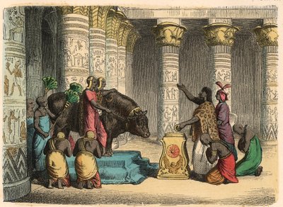 Muinainen Egypti: Apis-härän palvonta tekijältä Heinrich Leutemann