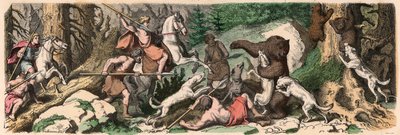 Muinainen Kreikka: Karhunmetsästys tekijältä Heinrich Leutemann
