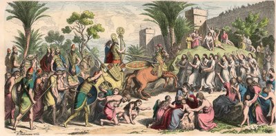 Assyrialainen: Voittajan kenraalin vastaanotto tekijältä Heinrich Leutemann