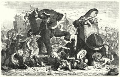 Gazan taistelu, 312 eKr. (kaiverrus) tekijältä Heinrich Leutemann