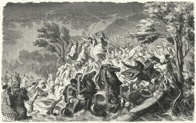 Crimissuksen taistelu, 339 eKr. (kaiverrus) tekijältä Heinrich Leutemann