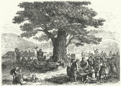 Juhla muinaisessa Saksassa (kaiverrus) tekijältä Heinrich Leutemann