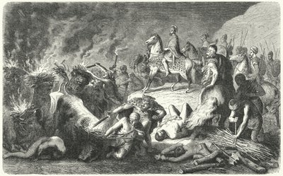 Hannibal Casilinumin piirityksessä, 216-215 eKr. (kaiverrus) tekijältä Heinrich Leutemann