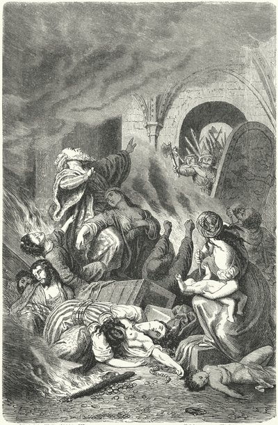 Yorkin juutalaisten verilöyly tekijältä Heinrich Leutemann