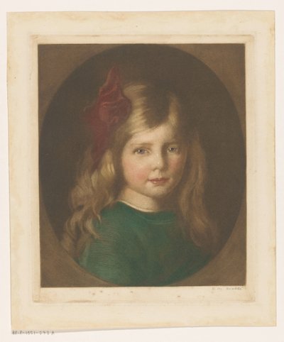 Tuntemattoman tytön muotokuva tekijältä Heinrich M. Krabbé (signed by artist)