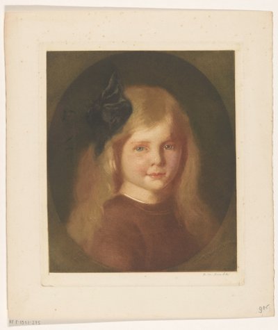 Tuntemattoman tytön muotokuva tekijältä Heinrich M. Krabbé (signed by artist)