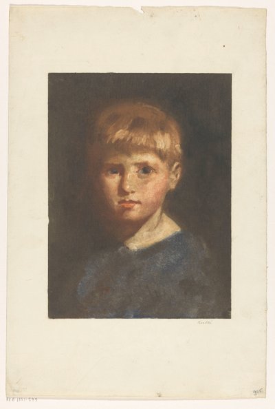 Tuntemattoman pojan muotokuva tekijältä Heinrich M. Krabbé (signed by artist)