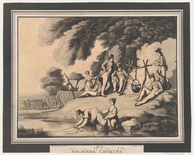 Soldiers Cooking, 1. huhtikuuta 1798. tekijältä Heinrich Schutz