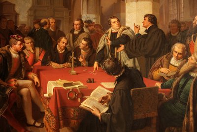 August Noackin uskonnollinen vuoropuhelu Marburgin linnassa 1869 yksityiskohta tekijältä Heinrich Stürzl
