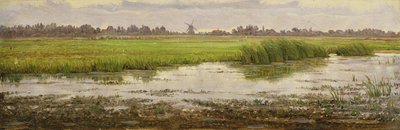 Alsterin yläjuoksu, n. 1834-35 (öljy paperille asennettuna alukseen) tekijältä Heinrich Stuhlmann