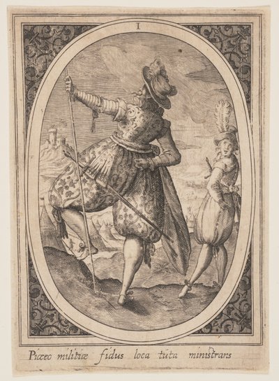Sotilashahmoja kuvaava levy 1 tekijältä Heinrich Ulrich