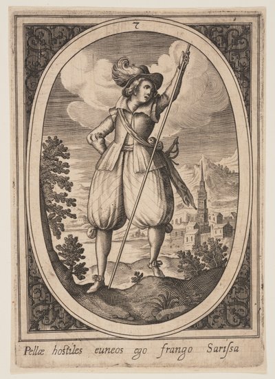 Sotilaskuvioita sisältävä levy 7 tekijältä Heinrich Ulrich