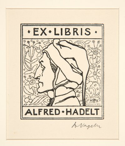 Kirjakilpi: Alfred Hadelt tekijältä Heinrich Vogeler