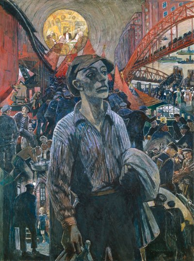 Hampurin telakan työntekijä, Hampurin toveri, 1928. tekijältä Heinrich Vogeler