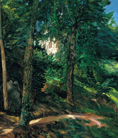 Linnanalue Lichtenbergissä Odenwaldissa tekijältä Heinrich Wilhelm Trübner