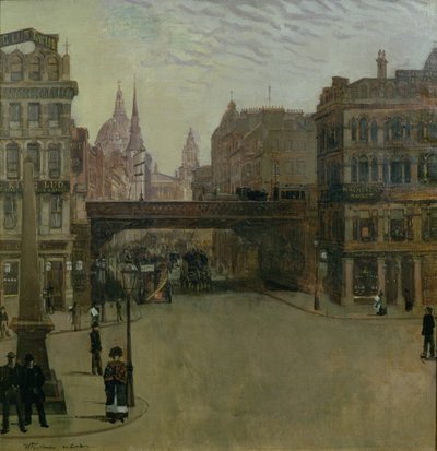Ludgate Hill, 1884 tekijältä Heinrich Wilhelm Truebner