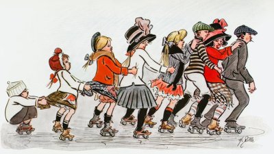 Rullaluistelukerho Alexin ympärillä tekijältä Heinrich Zille