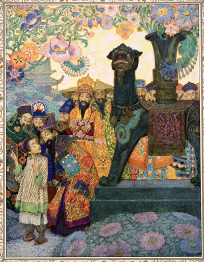 The Nightingale, Hans Christian Andersenin tarinoista, pub. 1911 tekijältä Heinrich and Urban Lefler