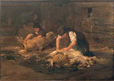 Lampaiden leikkaus tekijältä Heinrich von Zügel