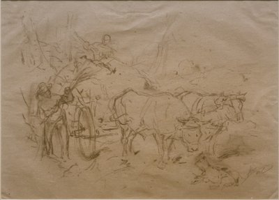 Härkävaunu tekijältä Heinrich von Zügel