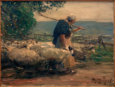 Paimentar lauman kanssa tekijältä Heinrich von Zügel