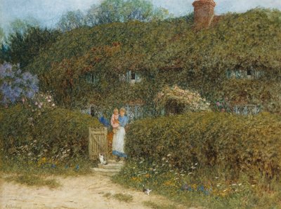Mökki Freshwaterissa, Isle of Wight tekijältä Helen Allingham
