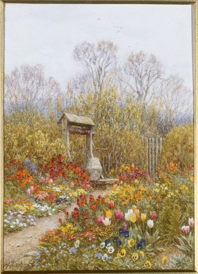 Vanha kaivo, Brook, Surrey tekijältä Helen Allingham
