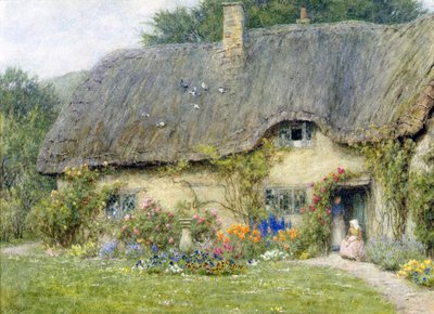 Wroughtonissa, Wiltshiressä (akvarelli paperille) tekijältä Helen Allingham