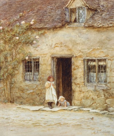 Mökin ovella tekijältä Helen Allingham