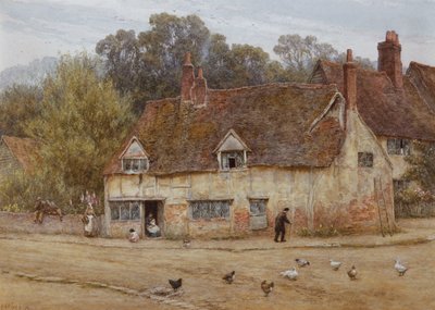 Vanhan mökin luona tekijältä Helen Allingham