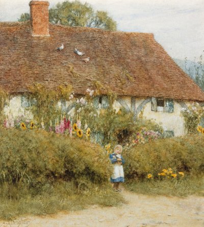 Mökki West Horsleyssä, Surreyssa tekijältä Helen Allingham