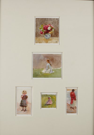 Viisi luonnosta (akvarelli paperille) tekijältä Helen Allingham