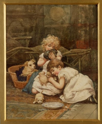 H.Allingham, Uudet lemmikit / Aquarell tekijältä Helen Allingham