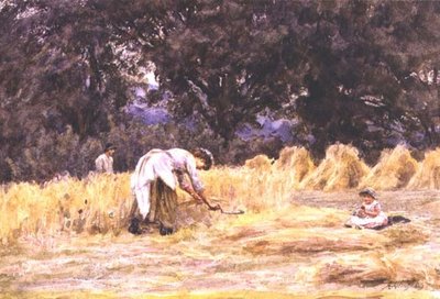Sadonkorjuu tekijältä Helen Allingham