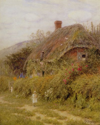 Off Fishing, Surrey (wc paperilla) tekijältä Helen Allingham