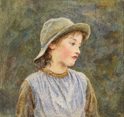 Muotokuvatutkimus Hettystä (wc paperilla) tekijältä Helen Allingham